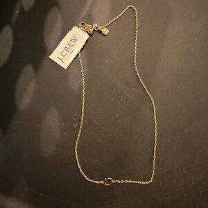 J. Crew Delicate Gold “G” Necklace
